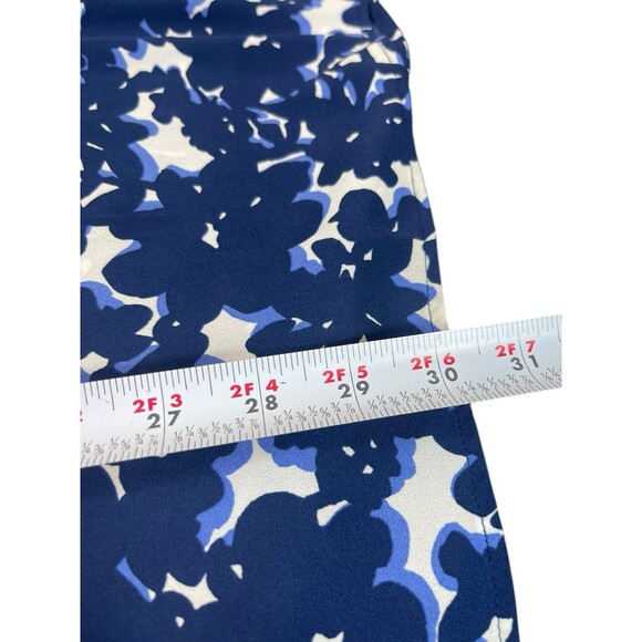 Talbots Plus 3X Blue Floral Print Blouse Split Neck 3/4 Sleeve Lightweight Top - Picture 10 of 14